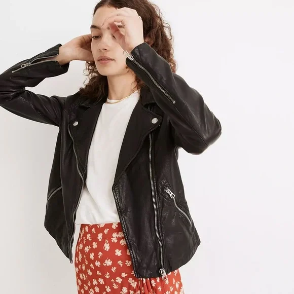 Madewell Black Leather Jacket - Picture 6 of 6